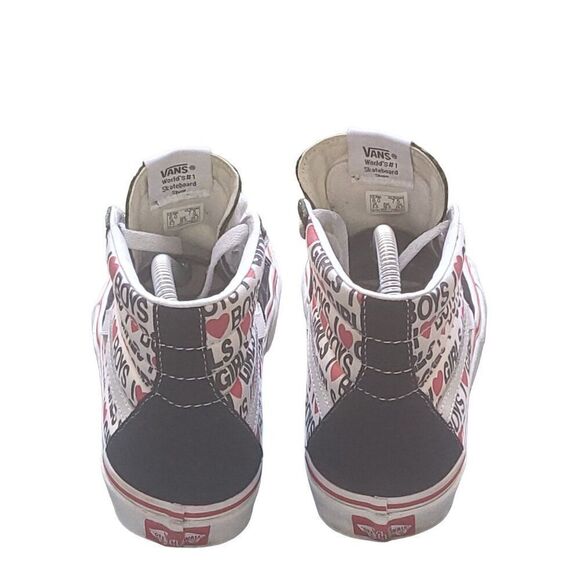 Vans Sneakers Women 7.5 I Heart SK8 Lace Up Mid Calf Canvas Skater - Picture 7 of 11